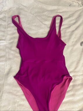 Left On Friday Two-Tone Pink/Magenta One-Piece Swimsuit